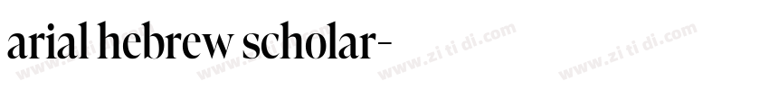 arial hebrew scholar字体转换